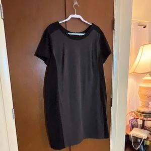 Plus Size Black And Grey Business Casual Dress